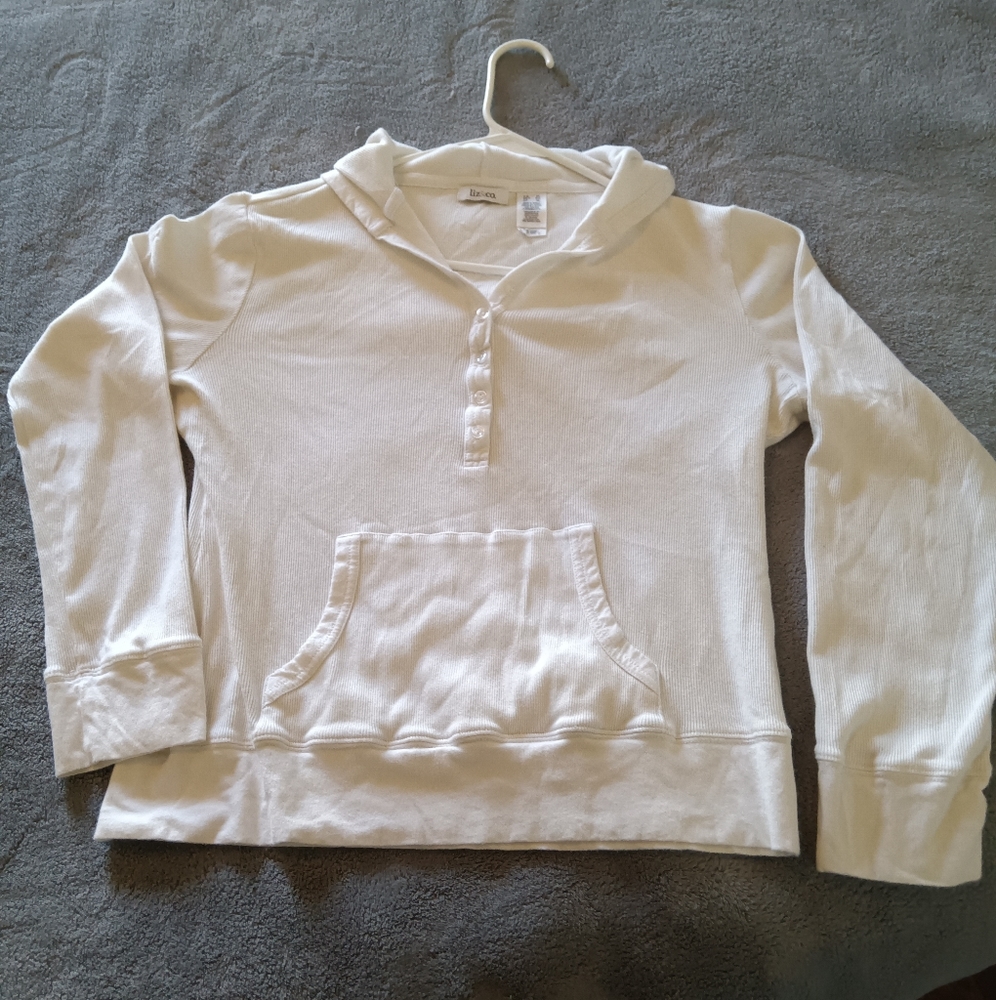 Hooded button up tee